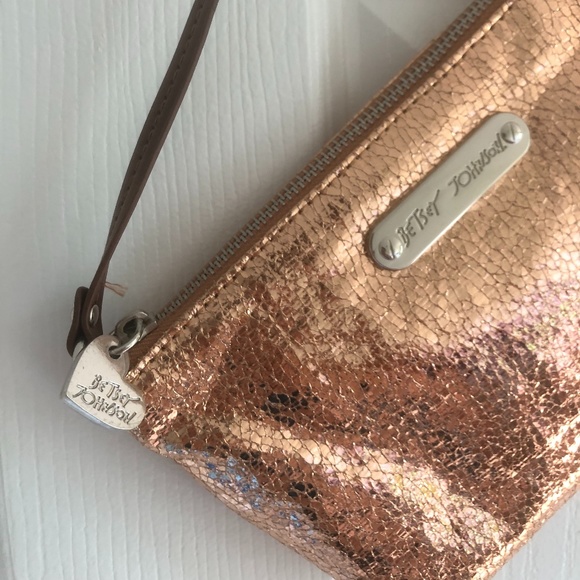 Betsey Johnson Rose Gold Shimmer Handbag - Picture 2 of 3